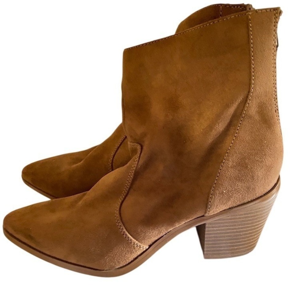 Nordstrom Rack Booties Womens Size 10M Tan/Camel Pointed Toe Block Heel‎